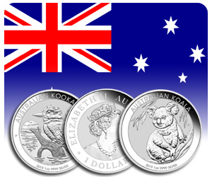 Monedas de plata koala y Kokkaburra Australianas